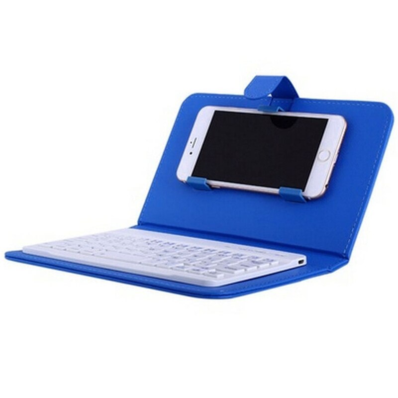 Portable PU leather wireless keyboard case for protecting mobile phones and Bluetooth keyboards for smart phones: 04