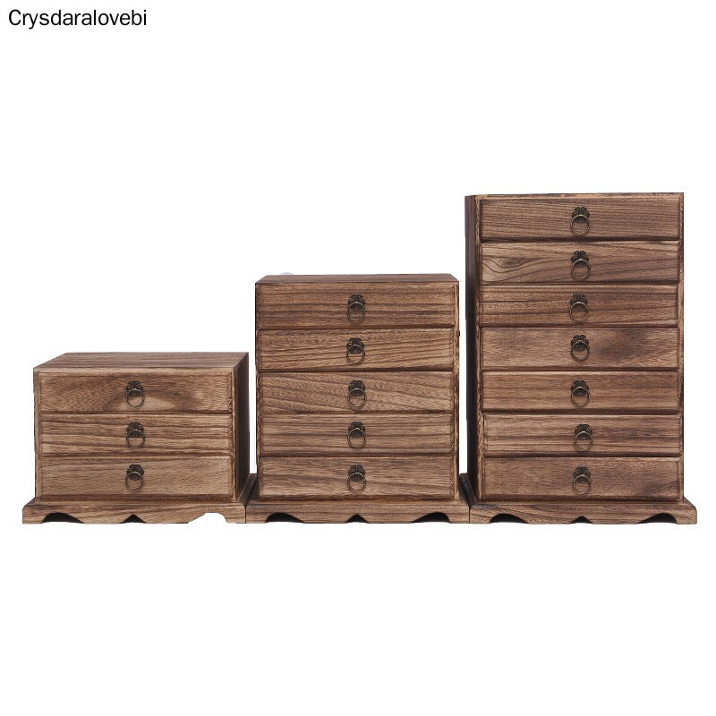 Multi-layer solid wood storage box Boxes Pu&#39;er tea collection Tea Wooden box Jewelry storage boxs kit