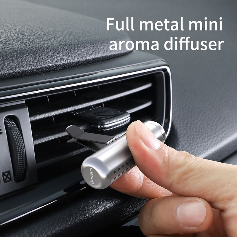 Baseus Mini Metalen Auto Luchtverfrisser Aromatherapie Voor Airconditioning Clip Auto Diffuser Schoon Effen Parfum Auto Outlet Luchtverfrisser