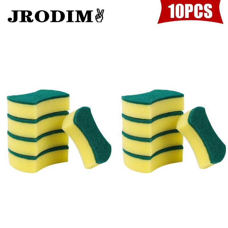 20/10pcs Dishwashing Sponge Kitchen Emery Magic Clean Rub Pot Rust Focal Stains Sponge Removing Kit Cleaning Brush Sponges: 10PCS