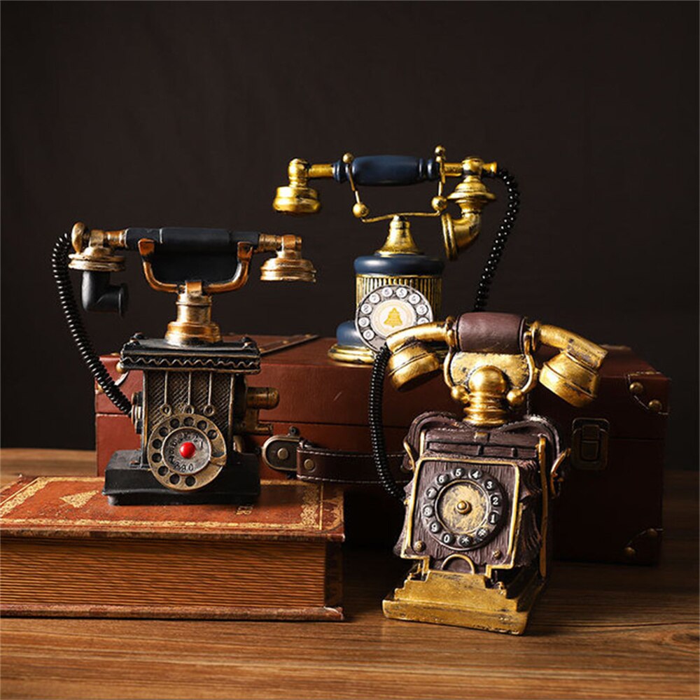 Jahrgang Wohnkultur Telefon Jahrgang Modell Europäischen retro Wählscheibe Telefon einstellen Handgemachte Alte Eisen Telefon Requisiten