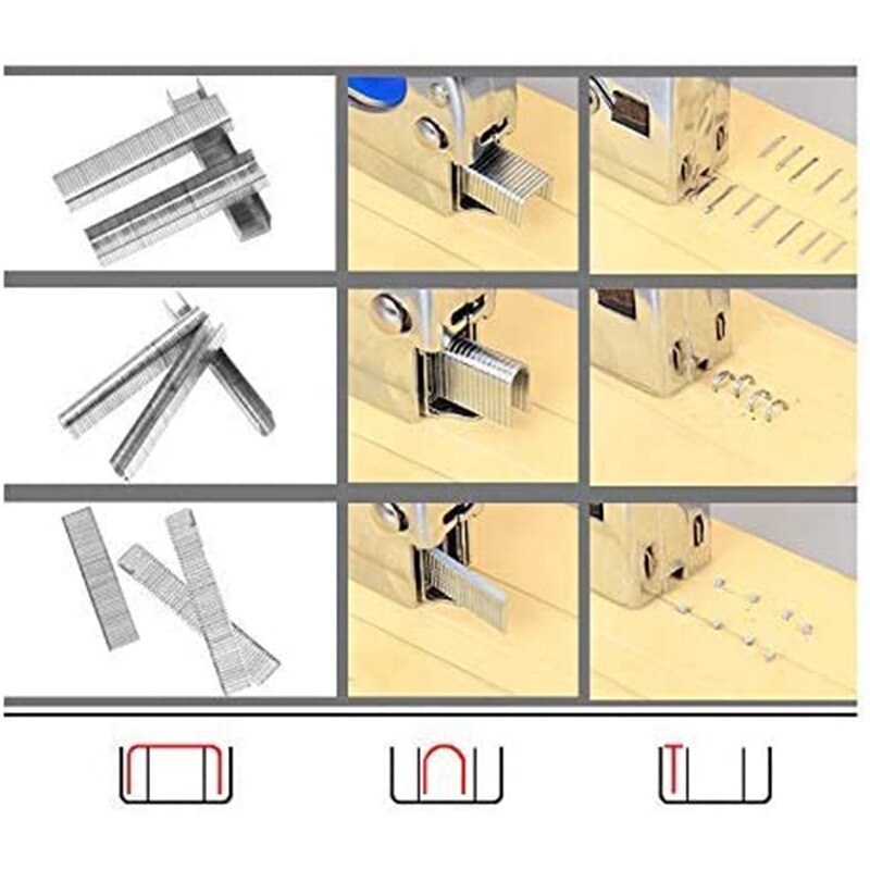 Fiocco, Pesante Fiocco, 3 in 1 Manuale Fiocco Chiodo con3000 Graffette per Tappezzeria, Materiale di Riparazione, mobili