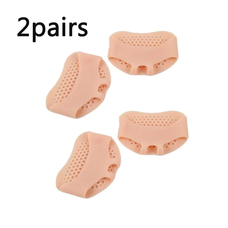Silicone Metatarsal Pads Toe Separator Pain Relief Foot Pads Orthotics Foot Massage Insoles Forefoot Socks Foot Care Tool: GRAY