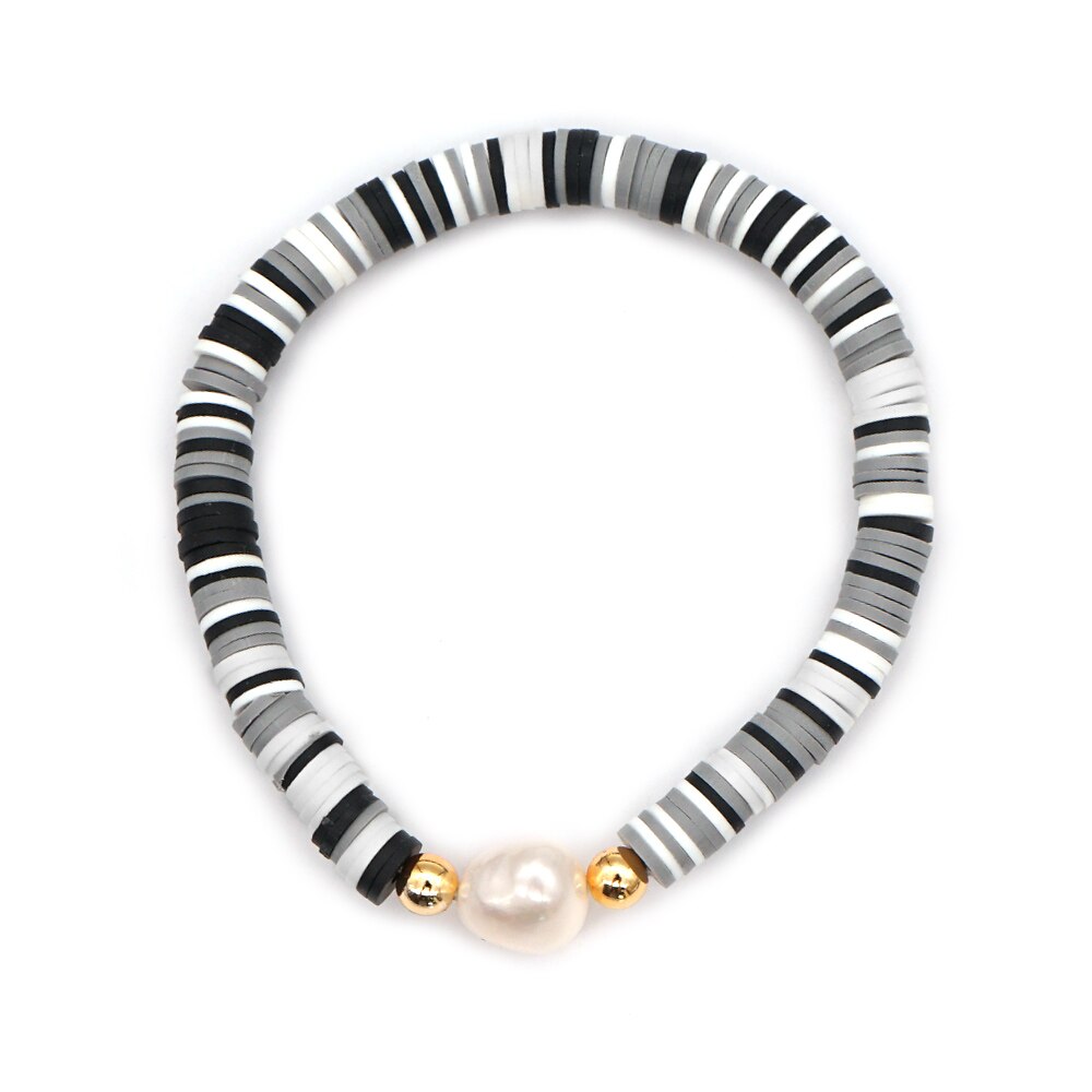 Go2 boho heishi kralen afrikaanse armbanden echte parel armband voor vrouwen boho string pulseira mujer zomer strand handgemaakte sieraden: Zz -b200113k