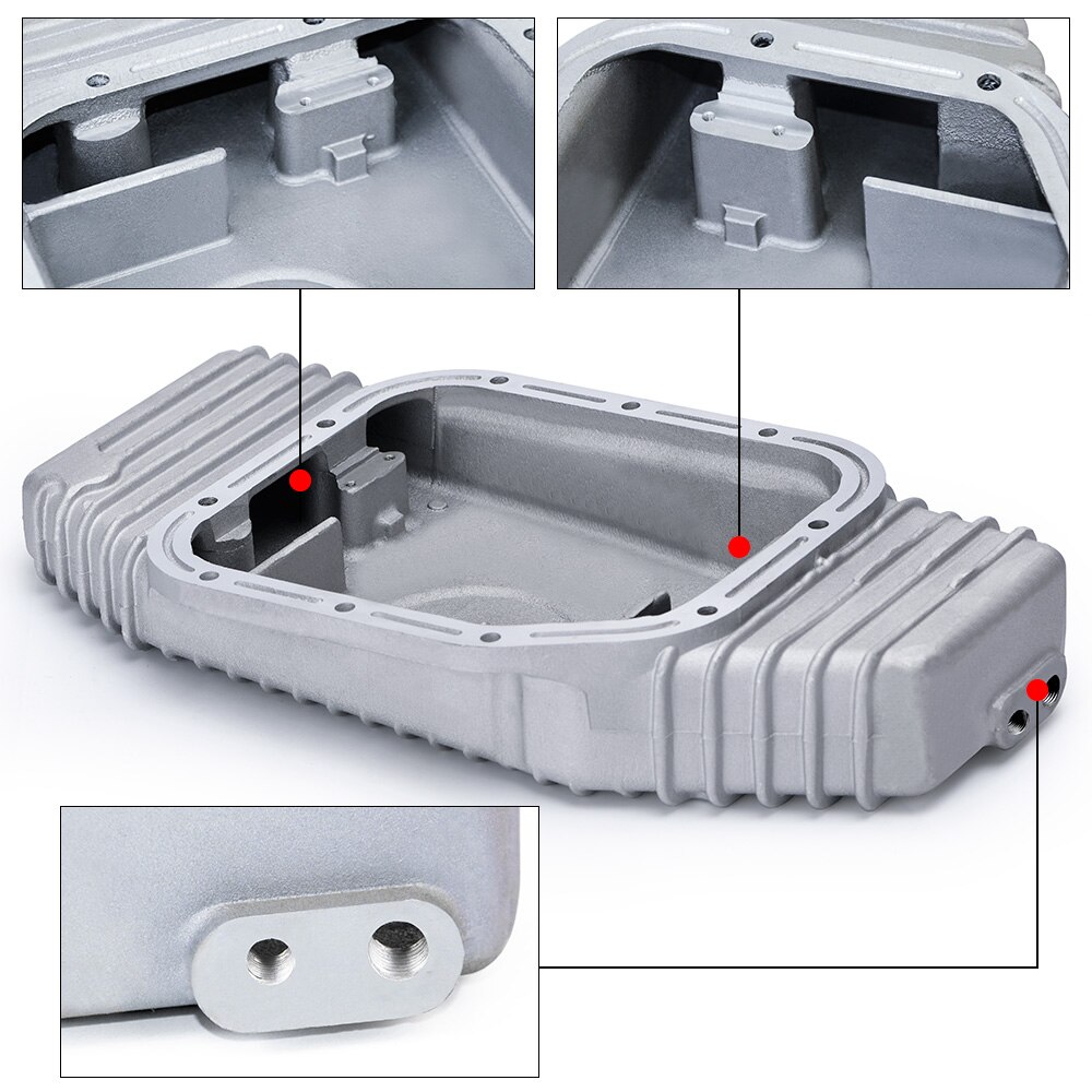 Hohe Kapazität Gießen Aluminium Verblüfft Ölwanne Pfanne-Aktualisierung Für 89-02 Nissan SR20 SR20DET S13 S14 S15 Silvia 240SX 180SX JR-OP49
