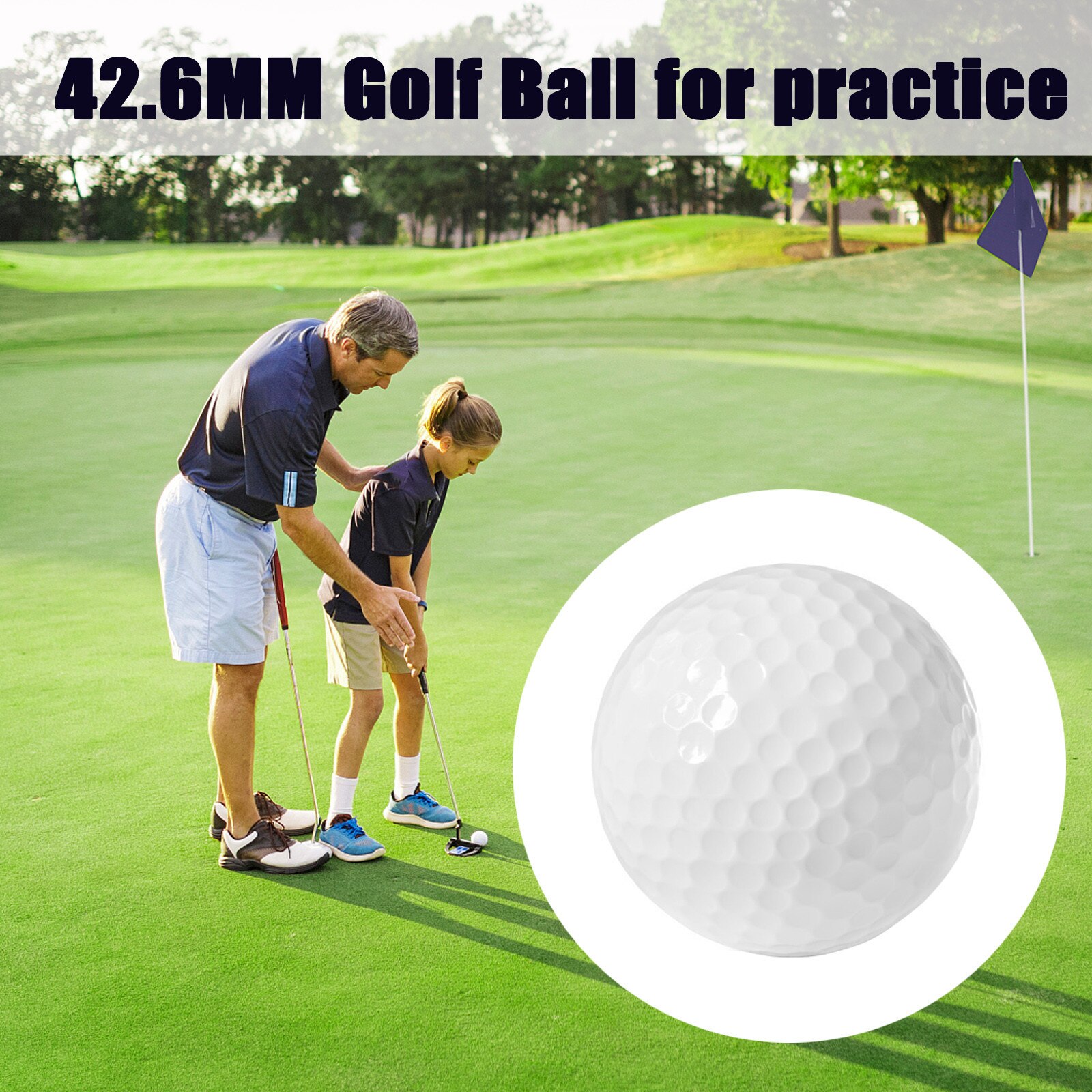 42.6mm Golf Ball Brand Practice Ball Synthetic Rubber Material Sports Pu Foam Golf Ball Indoor Outdoor Practice Training Aids
