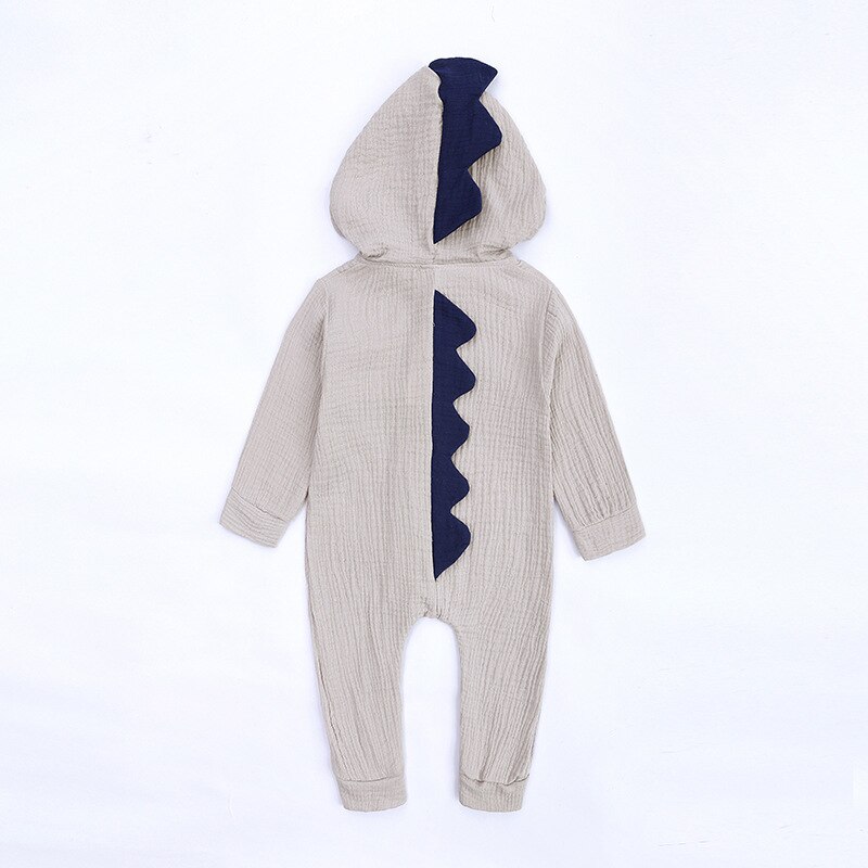 Lente Herfst Pasgeboren Baby Cartoon 3D Dinosaurus Rompertjes Baby Bebe Katoen Hoodie Kleding Voor Baby Meisjes Jongens Jumpsuit Outfits: grey / 80(height66-73CM)