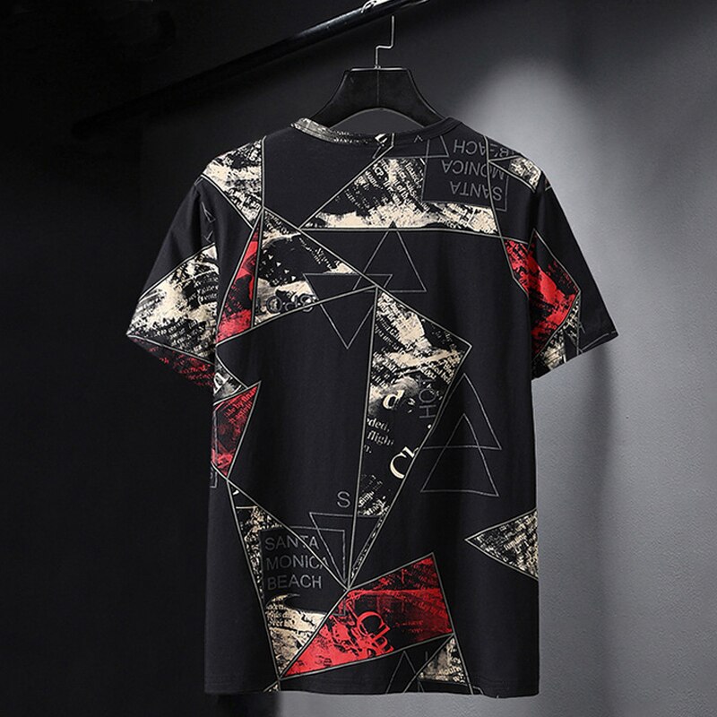 Oversize t-paidat miehet iso koko 10xl topit t-paidat kesä hip hop casual print paidat plus koko 9 xl 10xl vaatteet cool  hx455