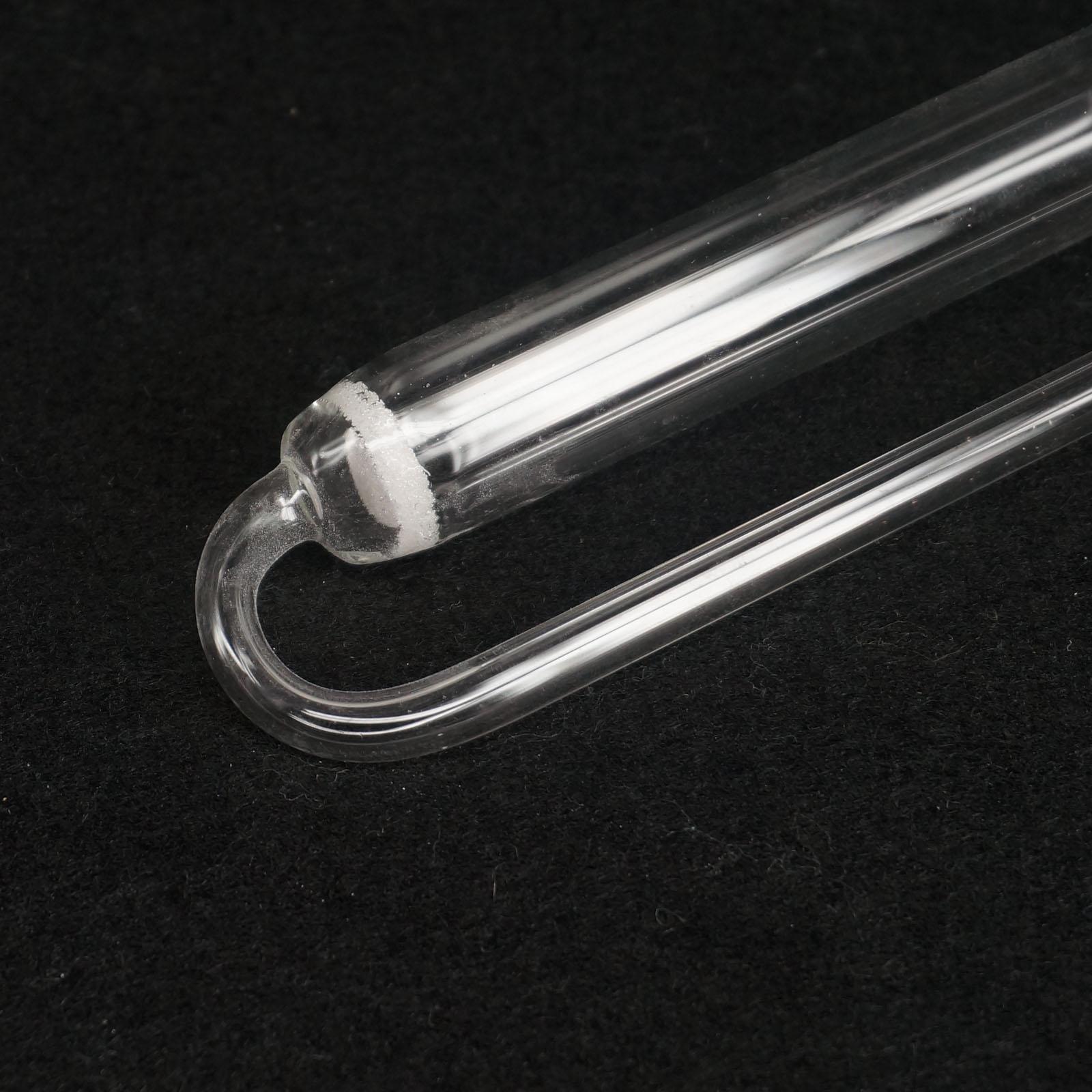 10ml Lab Clear Glass Porous Absorbing Tube U-shape Gas Sampling Bottle Glassware
