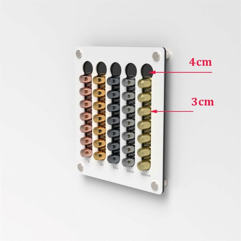 Koffie Capsule Houder Wandmontage Transparant Acryl Koffie Apparaat Kan Spelen 35 Koffie Capsules Opslag Display Distributie