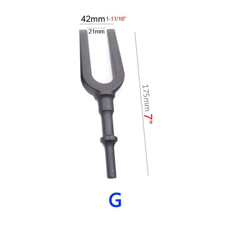 Wilin Pneumatic Ball Joint Auto Repair Tool Remover Flat Point Chisel Plane Air Hammer Bits Pneumatic Separating Fork Set: 1pc G