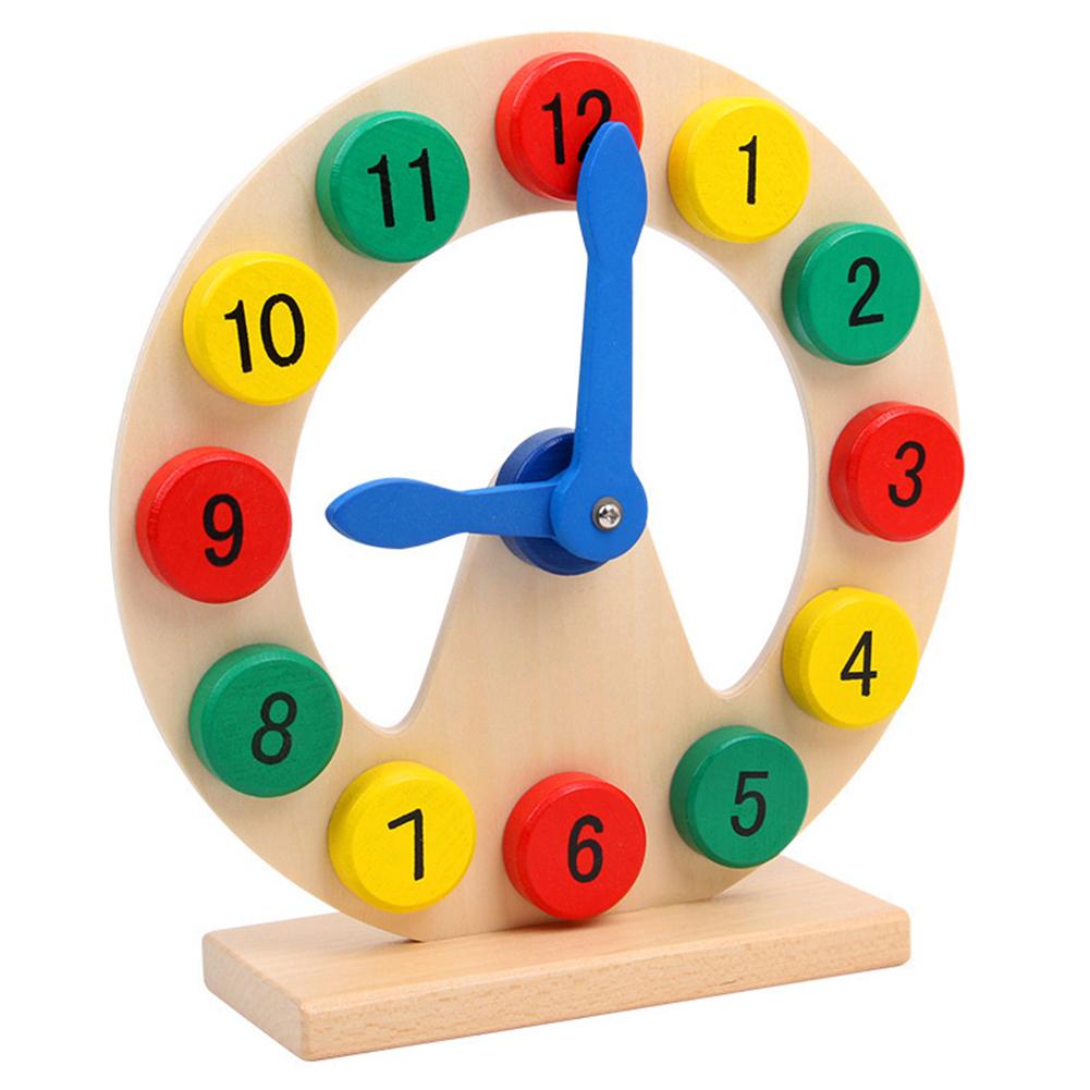 Bambini numeri di legno smistamento orologio circolare bambino sviluppo cognitivo precoce giocattolo educativo aiuti didattici in età prescolare