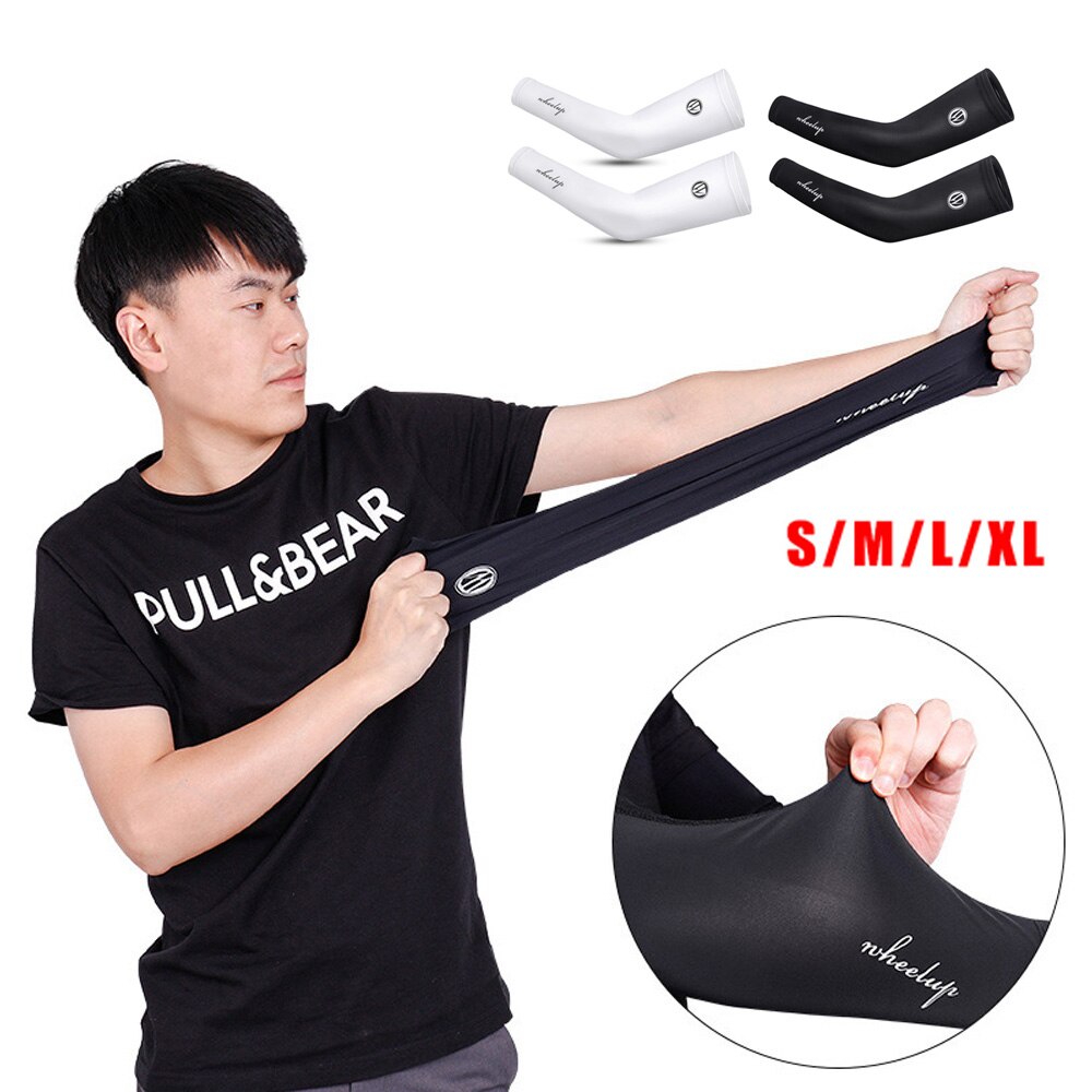 Wheelup 1 para naramiennik kolarstwo rękawy UV ochrona przed słońcem wiskoza wioślarz rękaw kolarski na rękę lód fajny