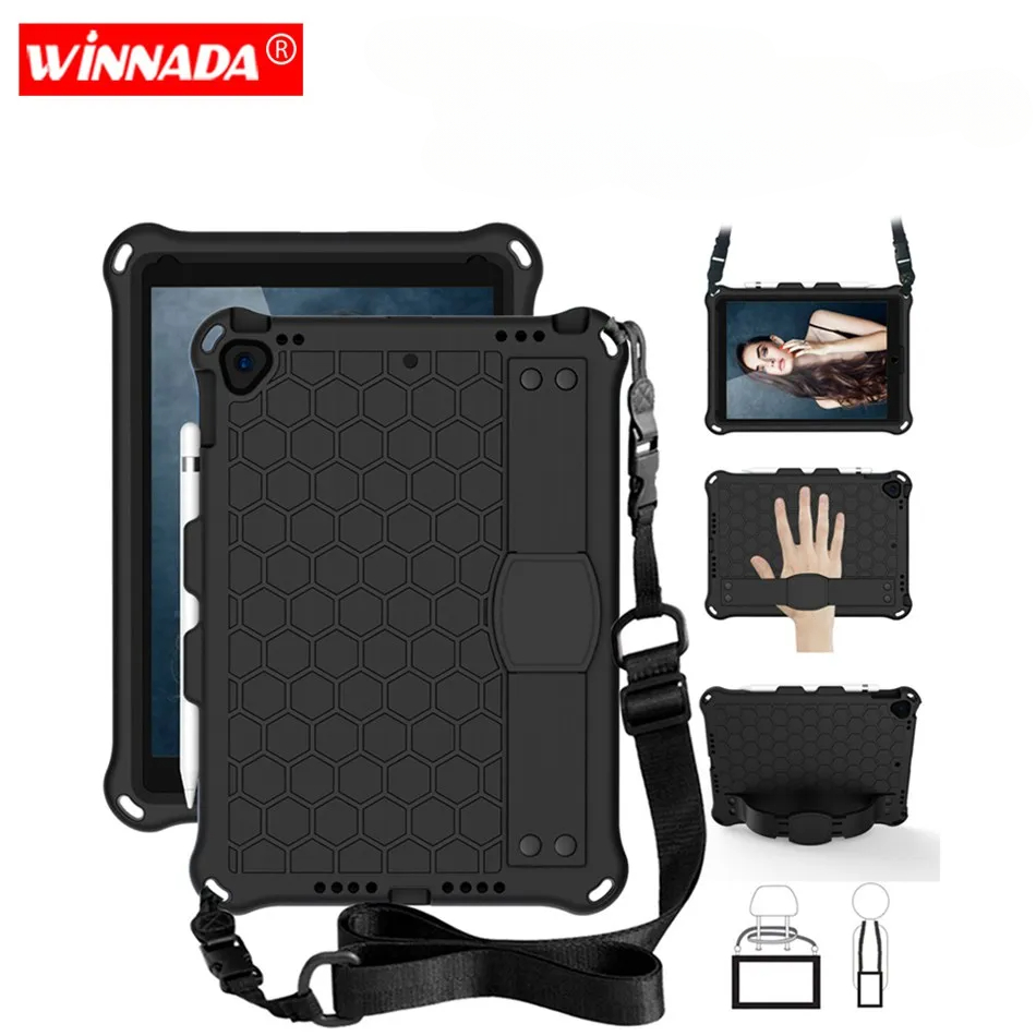 Voor Ipad 10.2 Case 8th A2270 Tablet Cover Voor Ipad 10.2 7th Kids Cover Voor Ipad Air 3 10.5 Pro 10.5 Case 9th Gen A2602 + Strap