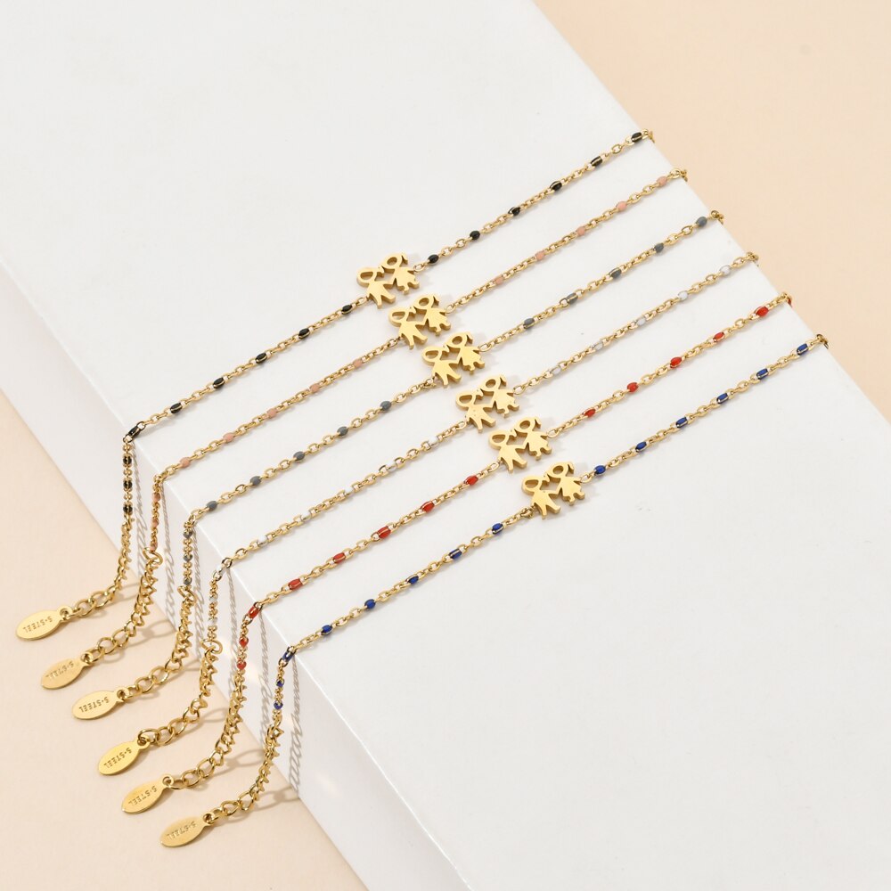 Zmzy boy girl friend armband roestvrij staal armbanden voor vrouwen gouden ketting verstelbare armbanden sieraden