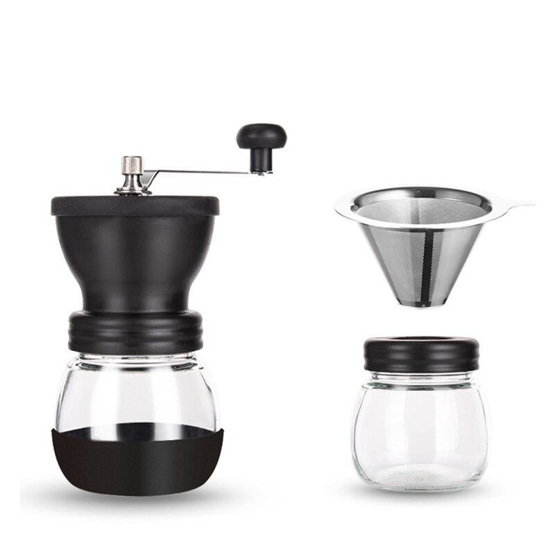 Manual Coffee Grinder Ceramic Coffee Grinder Manual Bean Burr Grinders Mill Kitchen Grinders: Chocolate