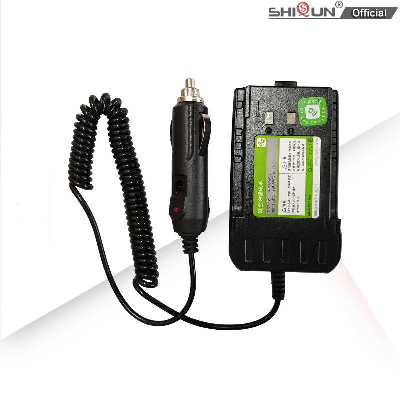 12V DC Auto ladegerät Batterie Eliminator für Quan sheng TG-UV2 plus 10W Walkie Talkie Original TG-UV2 plus Zwei-Wege-Radio Zubehör