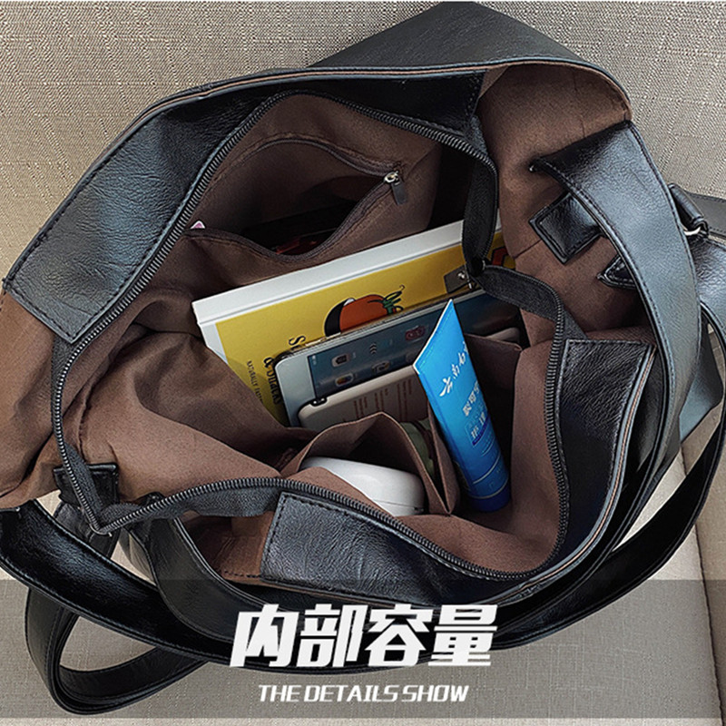 Vintage dameshandtas, designer luxe handtassen, zachte pu-leren dames schoudertas, dames handtas, merktas