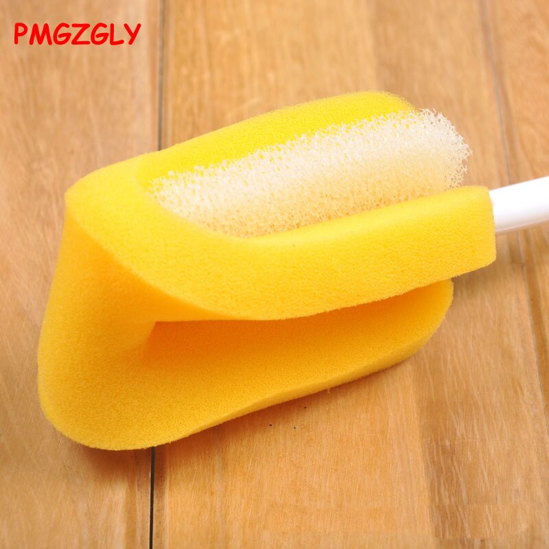 2 unids/set cepillo para biberón cepillo para pezón cabezal giratorio de 360 grados limpieza esponja taza Kit de cepillos para botellas