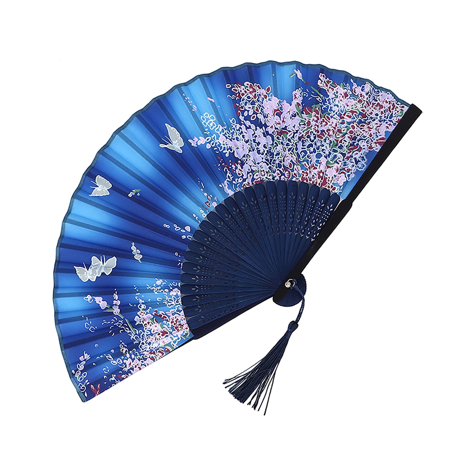 Abanico antiguo Abanico chino Abanico plegable antiguo Abanico de baile Abanicos de mano antiguos Artesanías decoradas Hanfu para fiestas de Halloween Artesanía: Verde claro