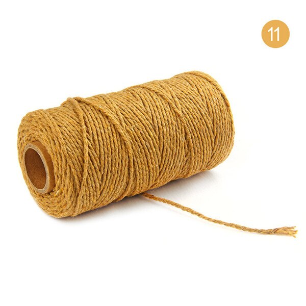 Liny bawełniane 1 PC 100 m długości/100 stoczni czystej bawełny skręcony przewód liny rzemiosło Macrame rzemieślnicze ciąg narzędzie do szycia haft Q4: K