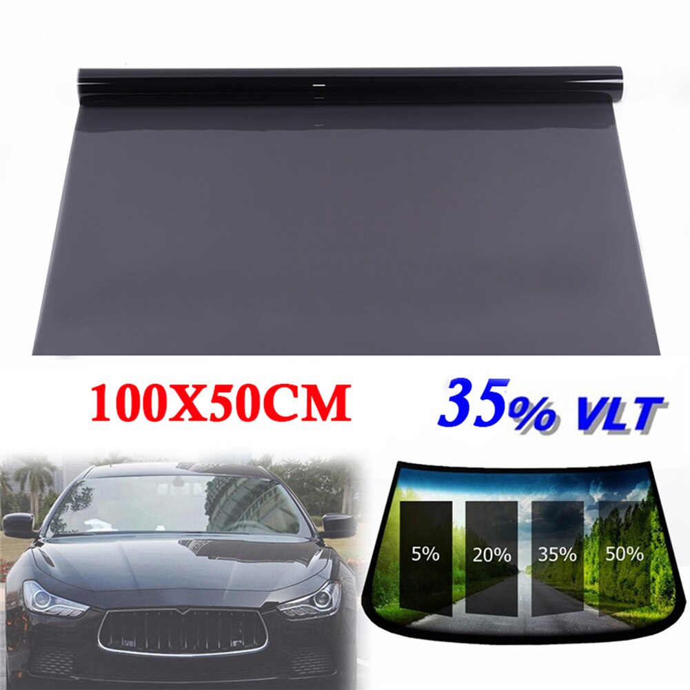 Pegatina de película de tinte negro para ventana de cristal de 50x100cm para coche, hogar y oficina, Anti reflejos, antiarañazos, 100x50cm, accesorio