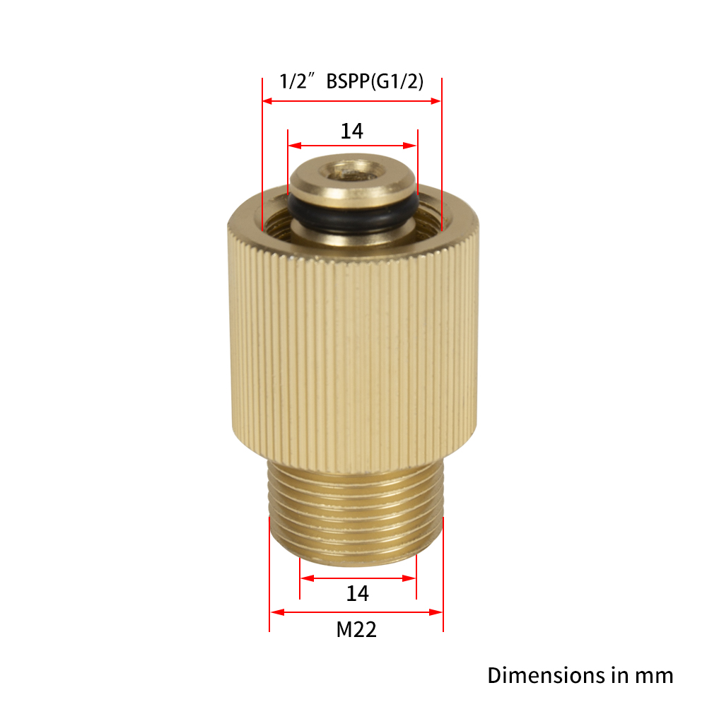 Hogedrukreiniger auto wasmachine outlet connector adapter omzetten 1/2 &quot;BSPP om M22 Mannelijke voor STIHLE NILFISK