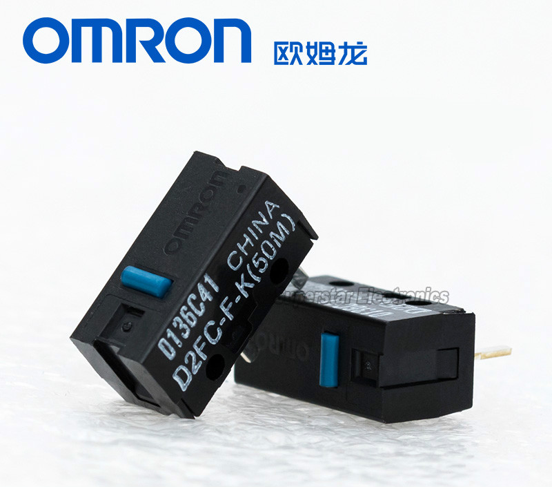 5Stck Original Neue Stil OMRON maus Mikro swtich D2FC-F-K (50 m) blau Punkt maus Geschmack kompatibel mit D2FC-F-7N 10m 20M