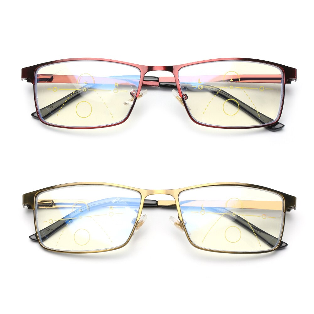 Progressive Multifocal Reading Glasses Women Men Anti Blue Light Radiation Presbyopia Eyeglasses Adjustable Vision Care Eyewear