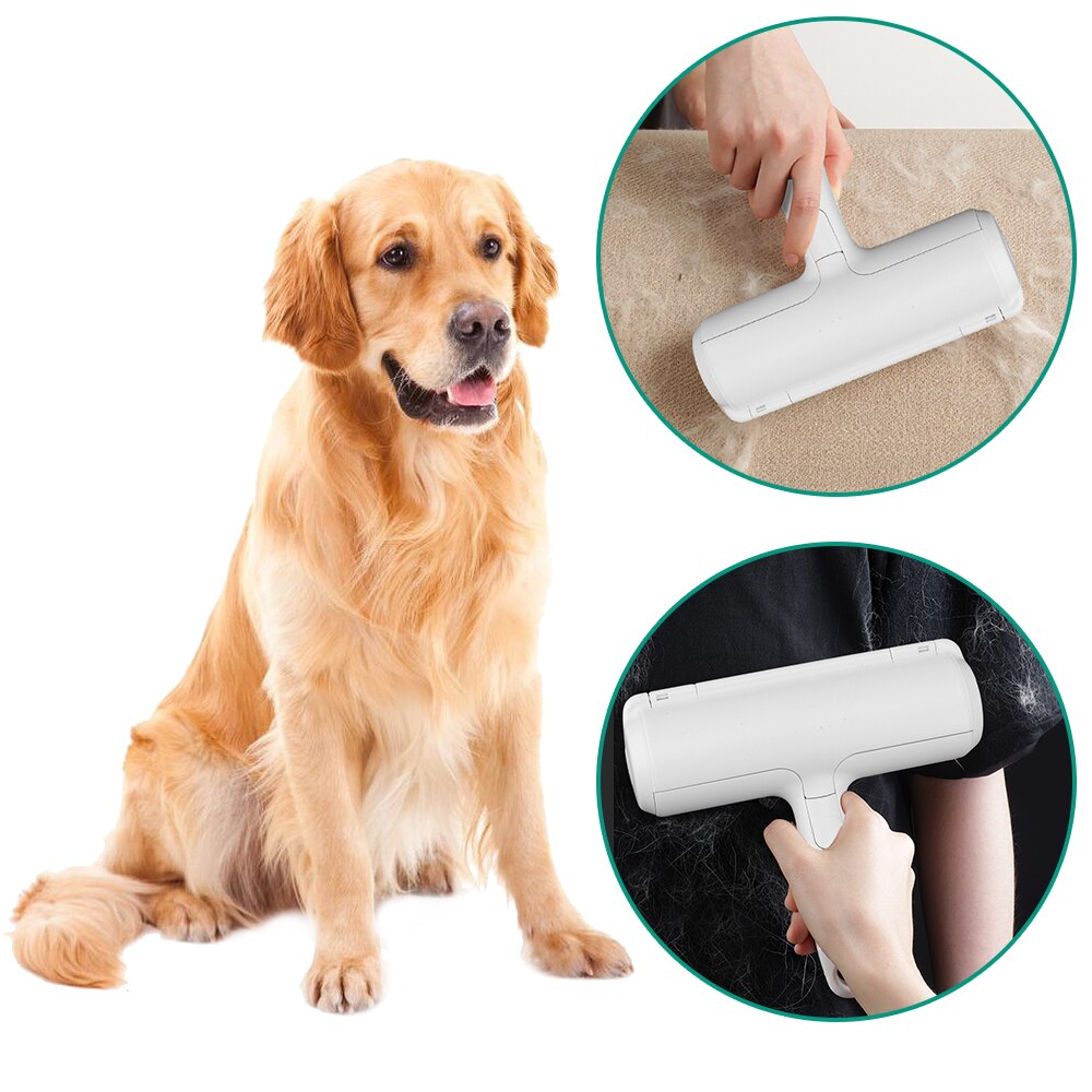 Cepillo de rodillo para Limpieza del cabello de mascotas, eliminador de pelo de animales, rodillo para quitar pelusas, ropa, alfombras para sofá y cama