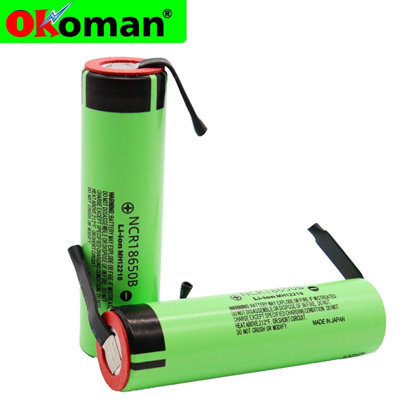Originele 3.7 V 3400 Mah 18650 Batterij Oplaadbare Lithium Batterij NCR18650B Geschikt Voor Batterij Diy Nikkel