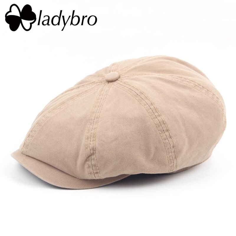 Ladybro, Boina para hombre, gorra octogonal antigua, boina para hombre, boina para caballero, sombrero de otoño e invierno para hombres, sombrero negro gris, hueso Casual: 003