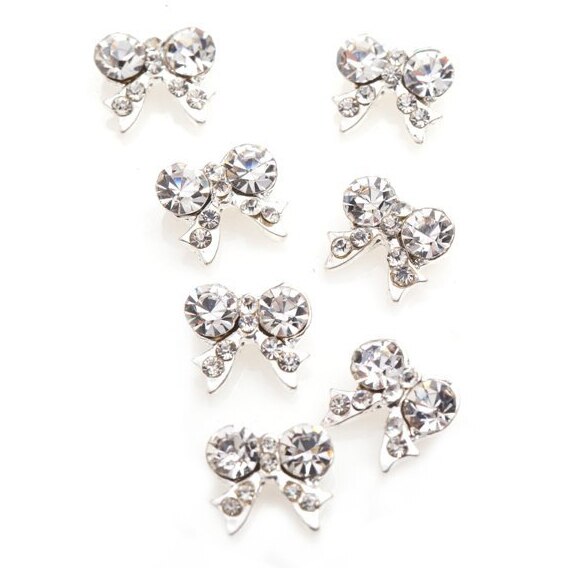 10 x vlinderdasjes en 3d transparante strass nagelkunst diy decoratie