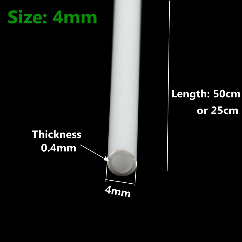 Tubo redondo ABS, tubo hueco de plástico de diámetro 2mm/3mm/4mm/5mm/6mm/8mm/10mm/12mm, Material de mesa de arena hecho a mano, modelo de construcción: Rojo / 1"