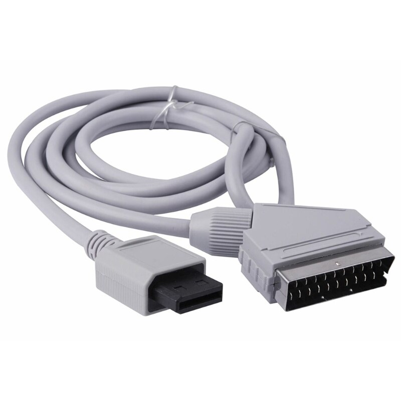 Câble pour TV vidéo Scart rvb, cordon AV, 1.8m, Compatible avec Wii wii-u, jeu vidéo