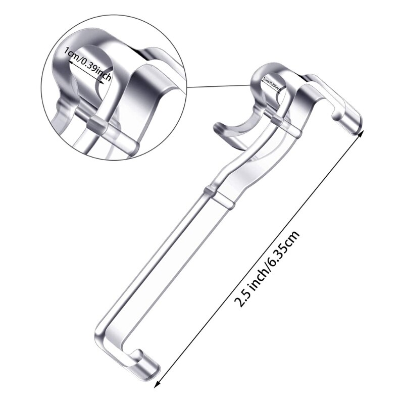 20Pcs 2.5 Inch Hidden Valance Clips Window Blind Clear Plastic Retainer Clamp for Horizontal Blind Curtain Drape Holder
