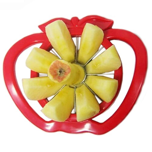 Stainless Steel+ Plastic Kitchen apple slicer Easy Cutter Pear Fruit Divider Tool Comfort Handle for Kitchen Apple Peeler