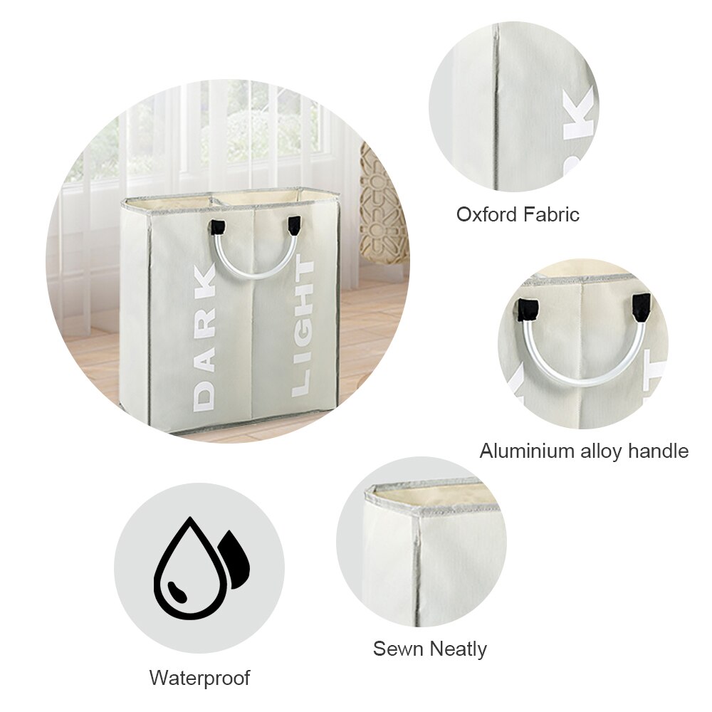 Waterproof Collapsible Laundry Basket Dirty Clothes Hamper Printed Foldable Storage Bin Sundries Sorter Basket with Handles 1pc