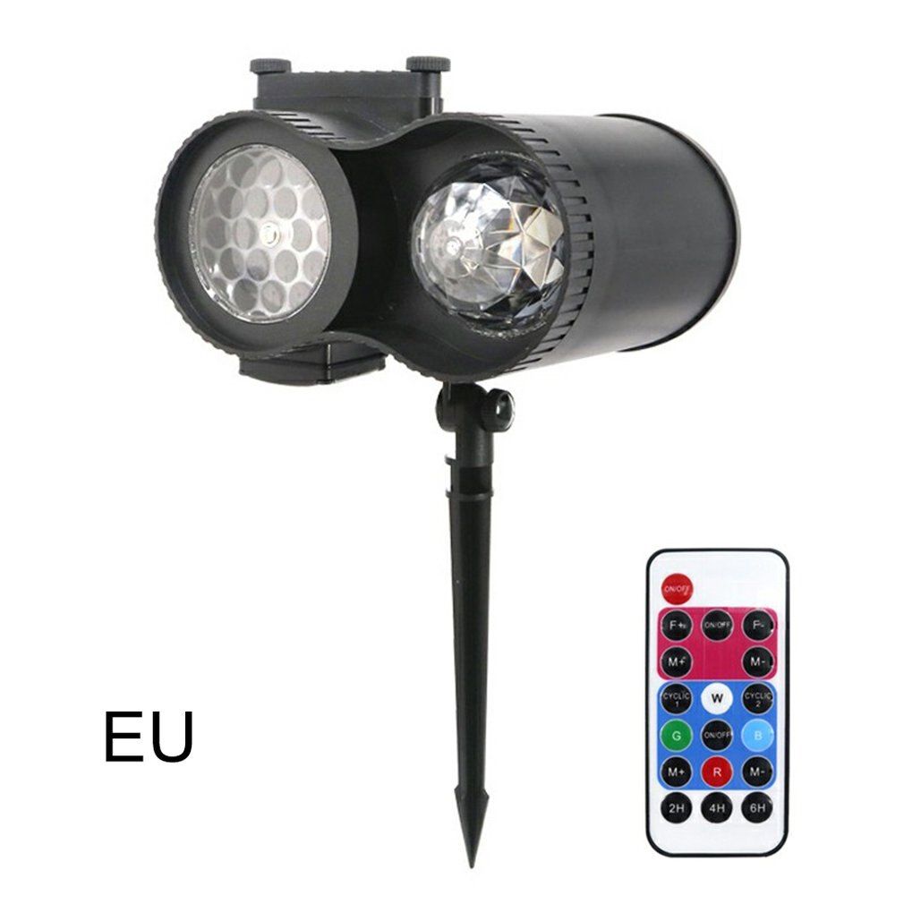 22 pattern outdoor waterproof courtyard LED remote control projection lamp Christmas day Water ripple effect Snow lamp: EU