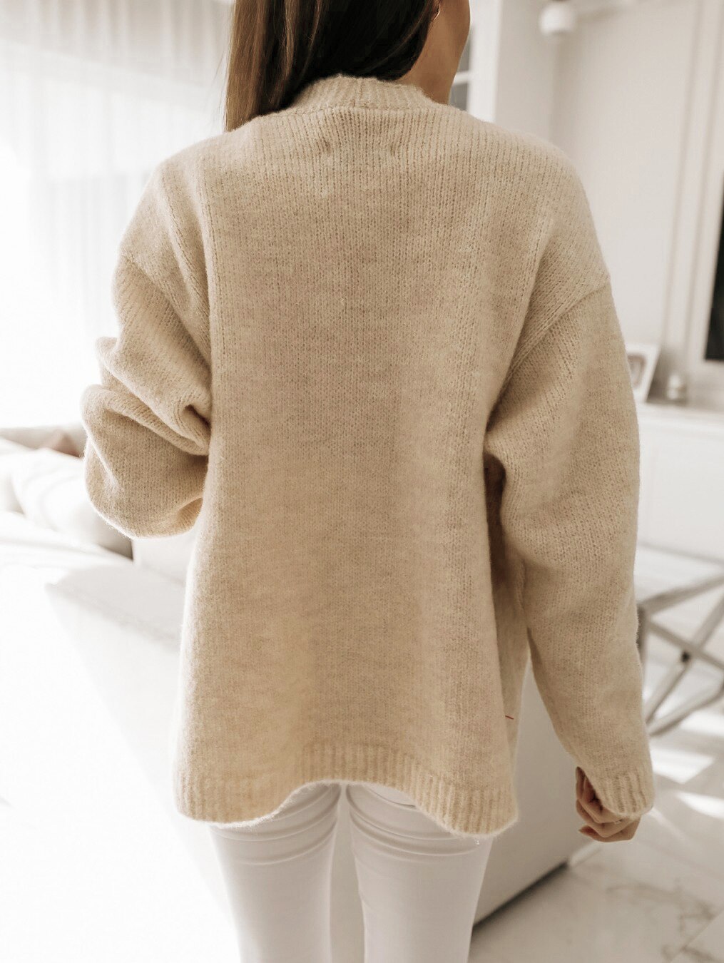 Herfst Winter Losse Truien Vrouwen Elegante V-hals Met Lange Mouwen Solid Single Breasted Slim Gebreide Vesten Office Dames Uitloper