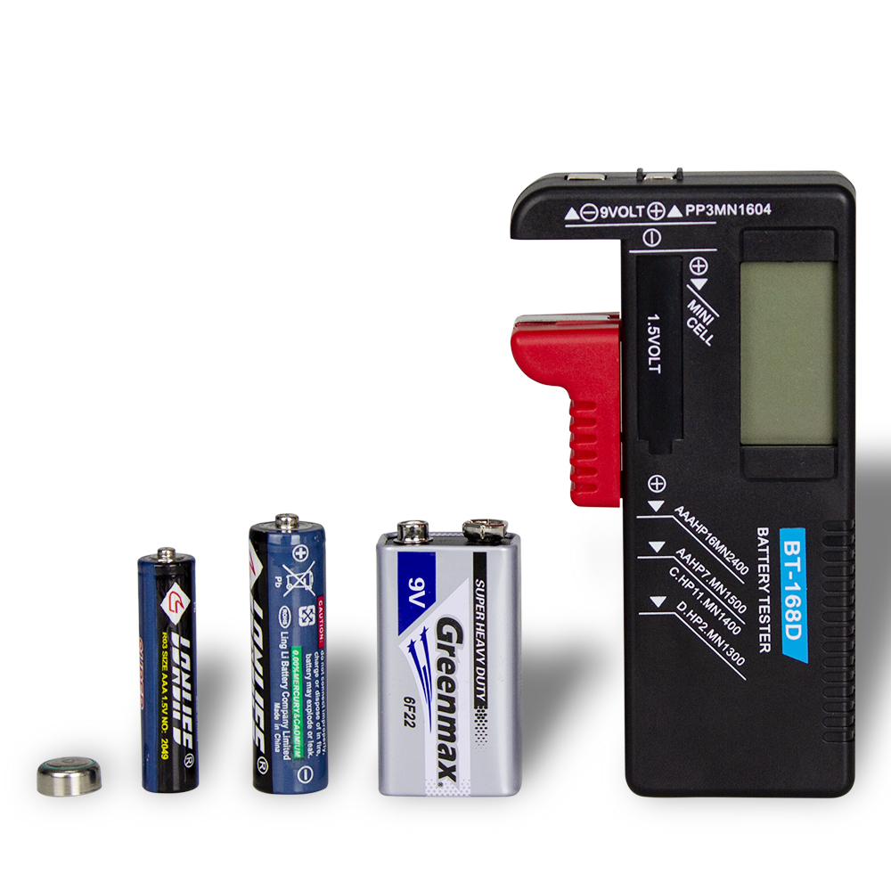 Digital Battery Capacitance Diagnostic Tool Battery Tester LCD Display Check AAA AA Button Cell Universal Tester BT-168D