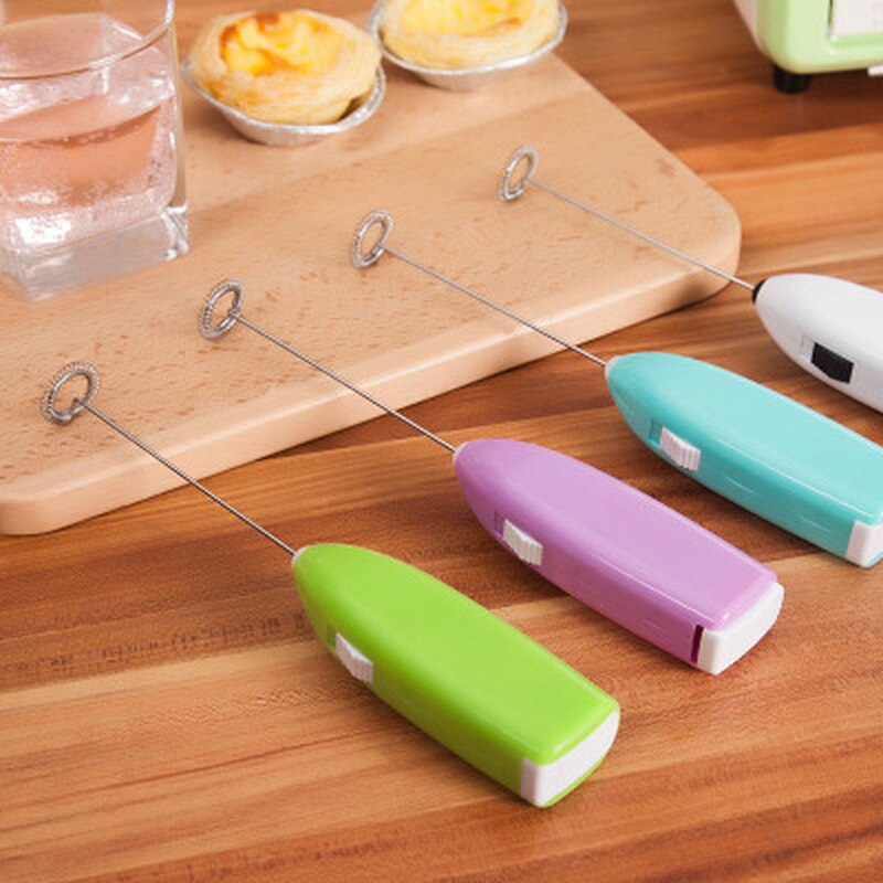 1pc Milch Trinken Kaffee Schneebesen Rührgerät Metall Elektrische Schneebesen Edelstahl-düse Schäumer Mini Griff Rührer Praktische Küche Kochen Werkzeug