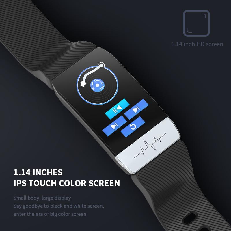 DTNO.I Smartwatch T1s - Body Temp EKG PPG - Heart Rate Monitor - Fitness Tracker for iOS Android