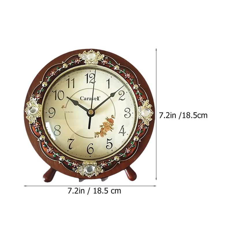 1Pc Creatieve Klok Decoratie Huishouden Desktop Klok Houten Klok Ornament Home Decoratieve Klok
