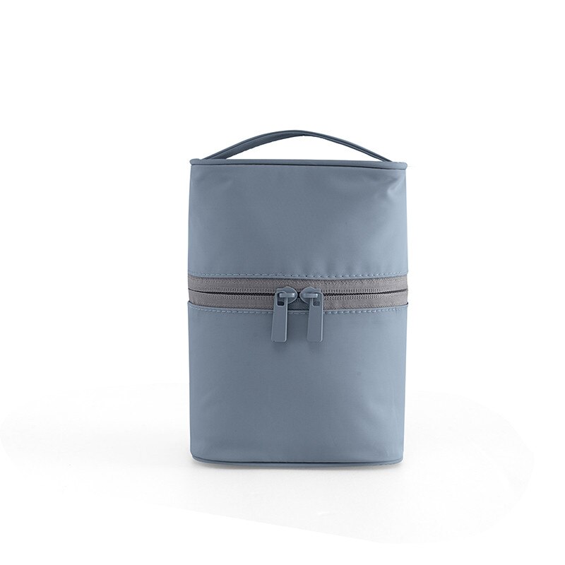 Purdored 1 Pc Solid Cosmetische Tas Cilinder Make-Up Borstel Organizer Toiletartikelen Make-Up Kit Pouch Pakket Reizen Vrouwen Make-Up Tas: gray