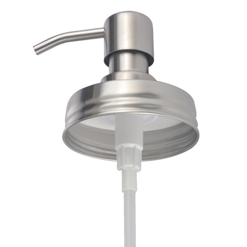 Mason Jar-dispensador de jabón y loción, tapas de botellas de acero inoxidable antioxidante: 01