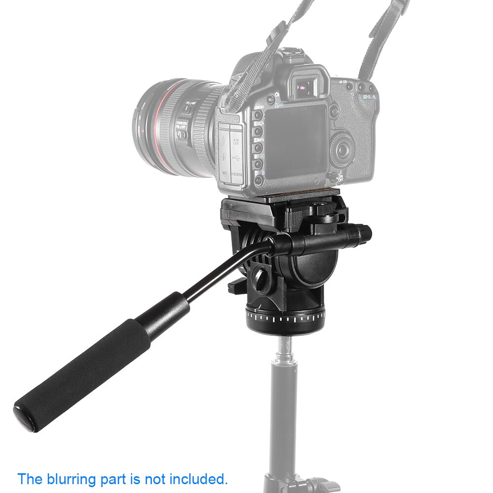 YUNTENG YT-950 Fluid Drag Tilt Pan Damping Head Video DSLR Camera Tripod Head with Handle Two Quick Release Plates