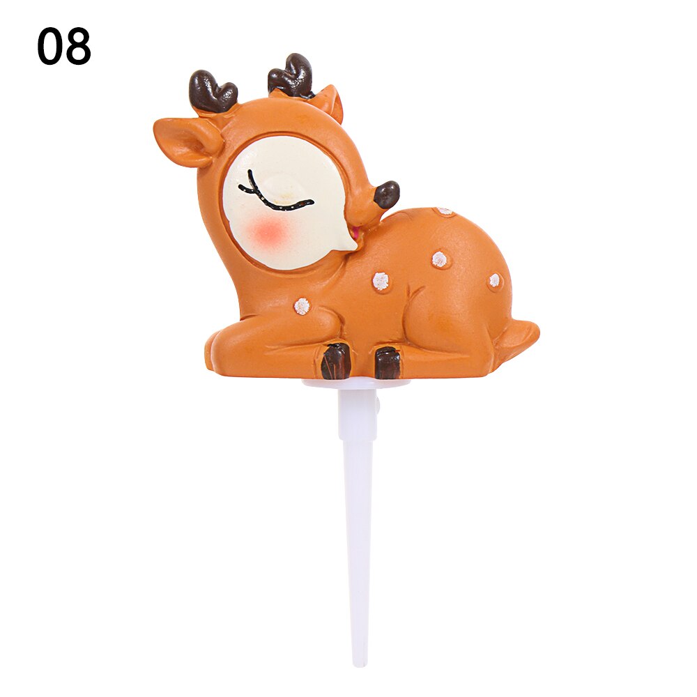 Goudkleurige hertengeweien van acryl cupcake toppers, vrolijke kerstversiering van acryl voor een feesttaart.: Multi