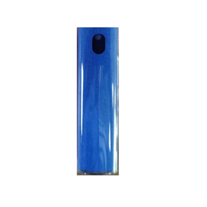 Protable 2in 1 skærm ren sprayflaskebeholder til mobiltelefon computerskærm opbevaring mikrofiber klud støvfjernelsesværktøj: Blå