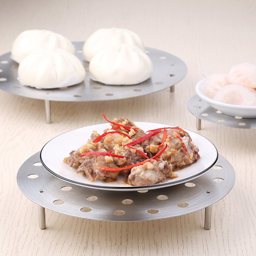 Stainless Steel Rack Household Electric Rice Cooker Steamer Pressure Cooker High Foot Short Steamed Shelf Steamer